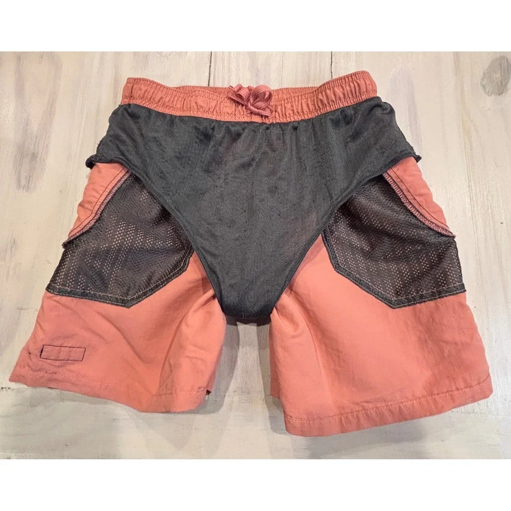 Patagonia Kids Large Baggies Shorts Salmon Coral Mesh Liner Swim Trunks Gorpcore